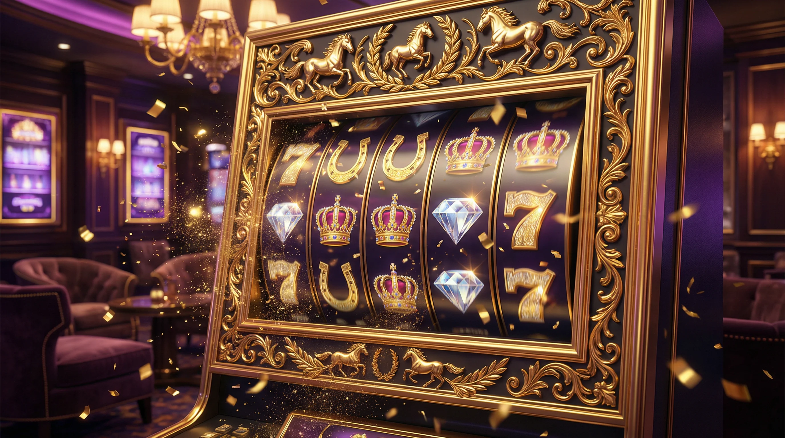 Caça-níqueis premium com tema de cavalo dourado no mgmbet